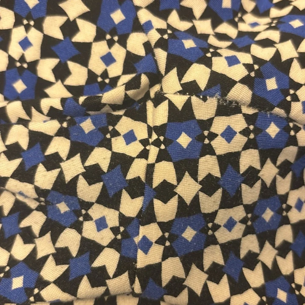 Maeve Blue and White Patterned Flare Pants - Picture 11 of 11